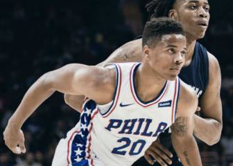 Simmons (6) y Fultz (4) chocan contra una pared en su debut