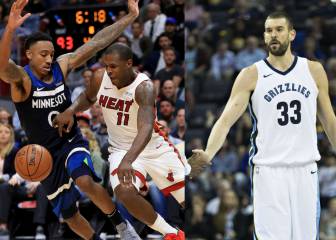 Resúmenes y resultados de la jornada NBA: Marc cae y los Wolves doblegan a Waiters