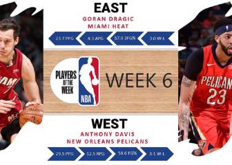 Davis y Dragic, Jugadores de la Semana en la NBA