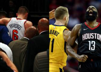 Resúmenes y resultados NBA: tremendo susto de Porzingis, imparables Rockets
