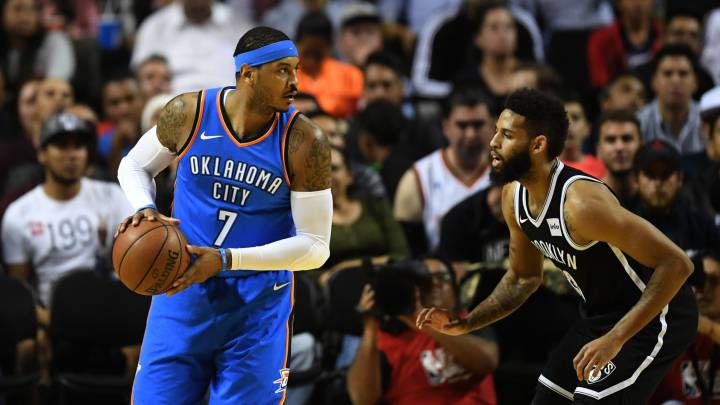 Carmelo Anthony y Allen Crabbe
