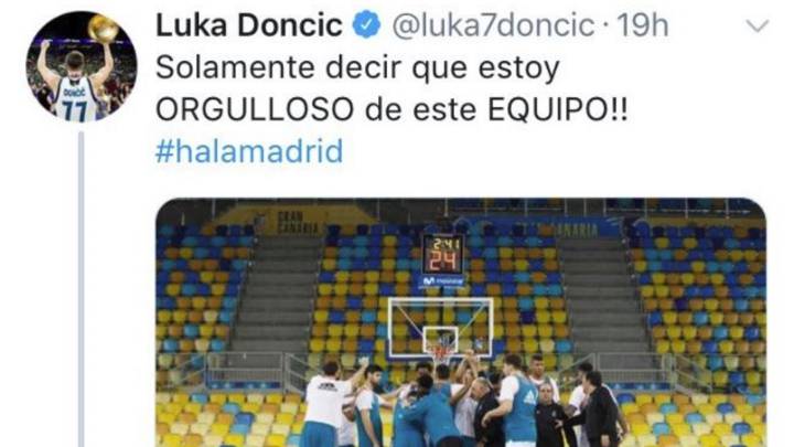Peruga le dio 'Me gusta' a un tuit contra Doncic que luego borró
