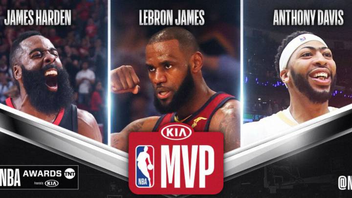 La NBA anuncia los nombres de los finalistas: LeBron, Harden y Davis lucharán por el MVP