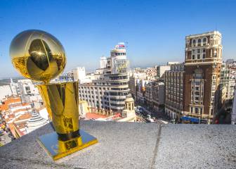The NBA Larry O'Brien trophy takes a tour of Madrid