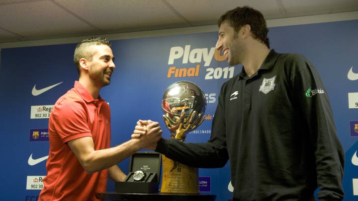 Navarro y Mumbrú, en la presentación de la final ACB 2011, serán homenajeados por la ABP en Madrid.