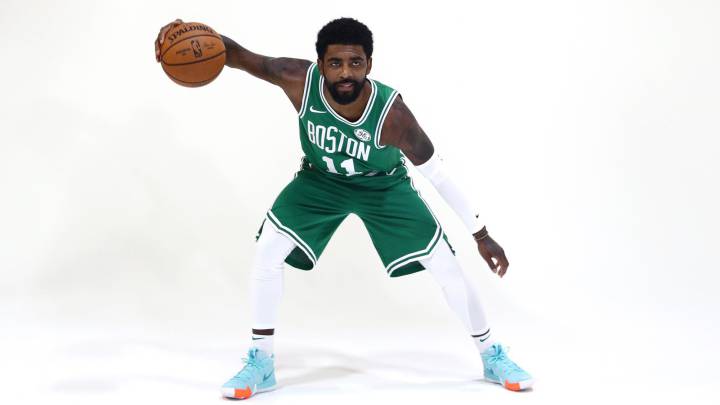 Kyrie Irving, en el 'media day' de los Celtics.