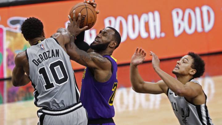 LeBron James y los Lakers dejan escapar un +15 en San Antonio