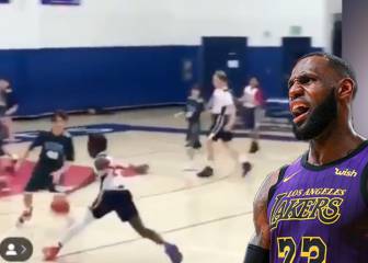 Va más sobrado que su padre y eso es muchísimo: el hijo de LeBron y el vídeo de los 3.6M