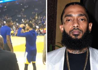 La reacción de Curry cuando Durant le comunica el asesinato del rapero Hussle