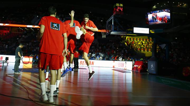 La Selección española de baloncesto durante la clasificación para el Mundial de China.
