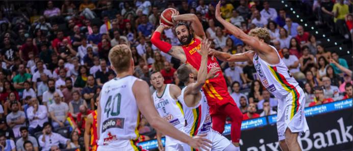 Ricky, durante el partido