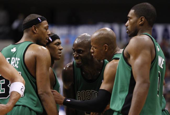 Rondo, con Garnett, Allen y Pierce