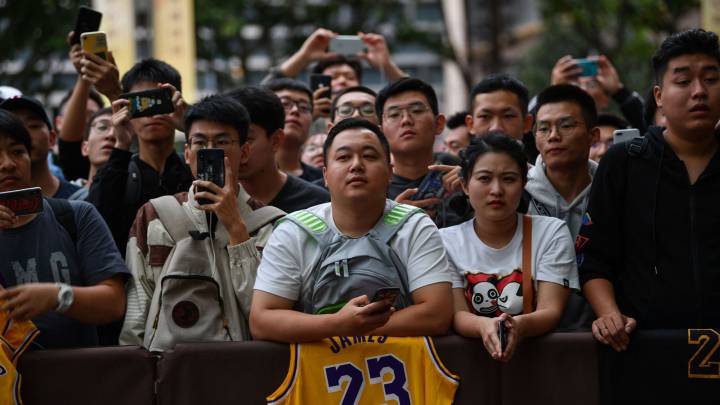 Afición de los Lakers en China