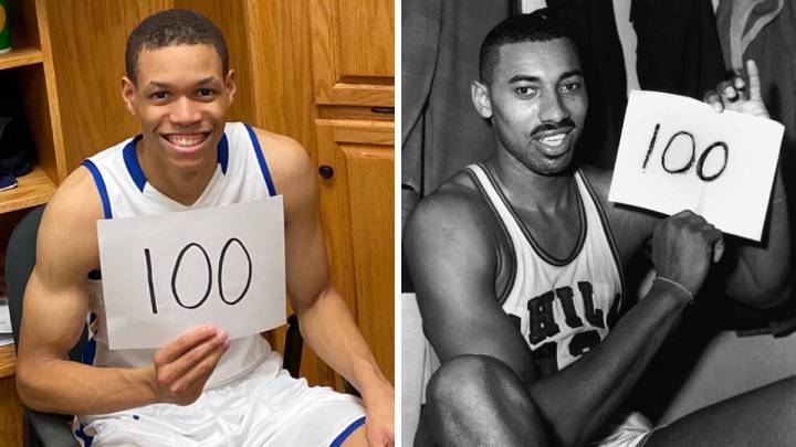 El hermano de un NBA iguala los 100 puntos de Chamberlain