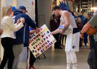 La pancarta de un niño que emocionó a Luka Doncic