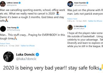LeBron, Doncic, Durant, Willy... Los jugadores reaccionan ante el cierre de la NBA
