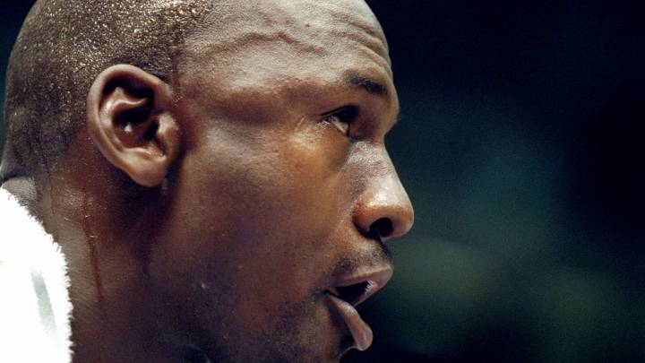 Michael Jordan, durante un partido de la NBA con los Chicago Bulls