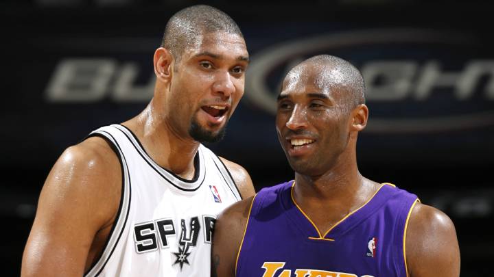 Tim Duncan y Kobe Bryant