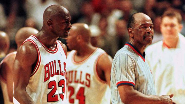 Michael Jordan, durante un partido de la NBA de los Chicago Bulls