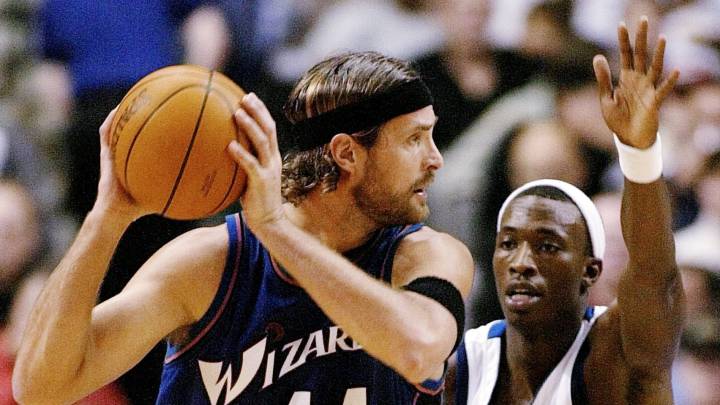 Christian Laettner, durante un partido de la NBA con los Wahington Wizards