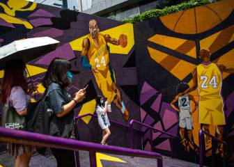 Un graffiti de Kobe Bryant en la ciudad de Guangzhou