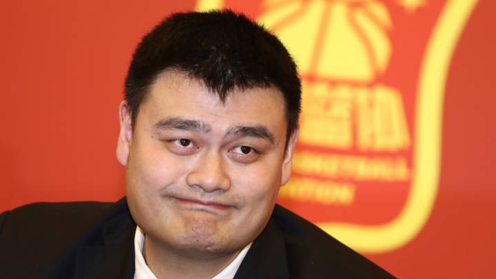 Yao Ming, durante una comparecencia