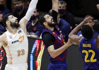 Susto en el Barça: Mirotic se lesiona ante el Baskonia