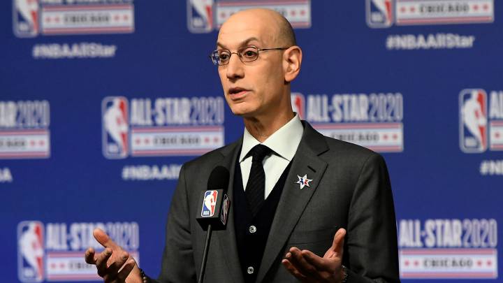 El comisionado de la NBA, Adam Silver, durante una comparecencia