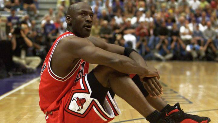 Michael Jordan, durante un partido de la NBA con los Chicago Bulls