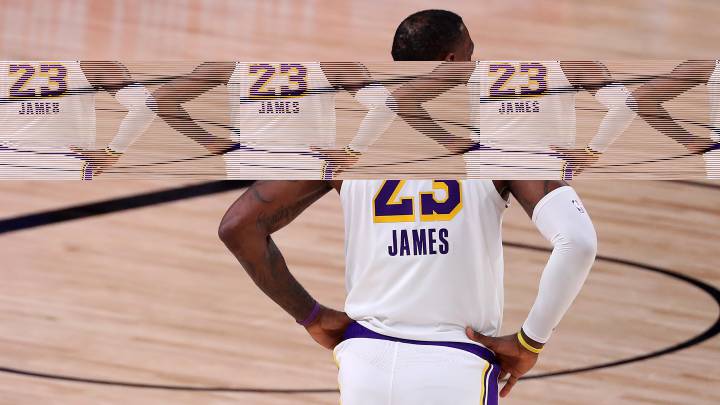 LeBron James, durante un partido de la NBA de Los Angeles Lakers