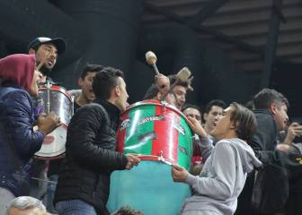 Aficionados del Pinar se dejan sentir por Bilbao pese al virus