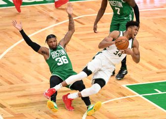 Un tiro libre de Antetokounmpo decide a favor de los Celtics