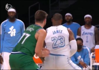 LeBron le gana la partida a Doncic: vean la genialidad que hizo en la cara del esloveno