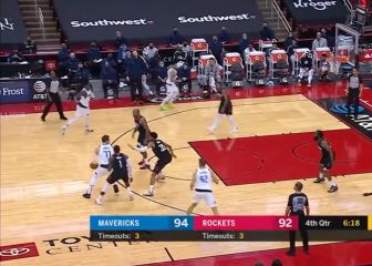 94-92, sin tiempo y con los 5 de los Rockets sobre él: la última genialidad de Doncic
