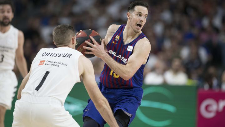 Thomas Heurtel, ante Causeur, en un Madrid-Barça.