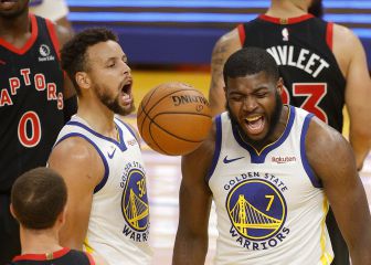 Unos Warriors huérfanos de Curry ganan en un final de infarto
