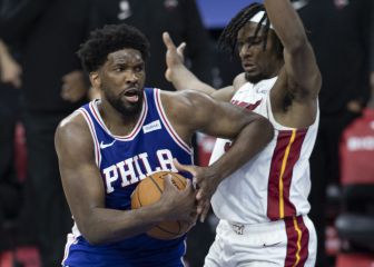 Joel Embiid se crece en el duelo de los equipos en cuarentena