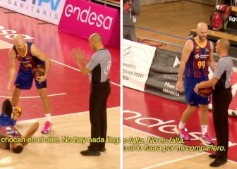 Ponen un micro al árbitro y le hacen esta cómica pillada a Calathes: momento épico