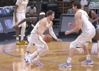 Bienvenidos al último truco del mago Doncic: dejar 'retratados' a dos rivales en 1 segundo...
