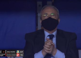 El canastón de Rudy que emocionó a Florentino en el palco del Wizink