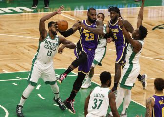 Los Lakers se llevan un ajustado triunfo ante los Celtics