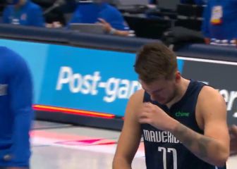 El enfado de Luka Doncic después de errar el tiro clave ante los Suns