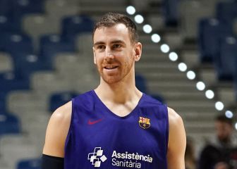Víctor Claver se ejercita con el equipo cuatro meses después