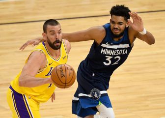 Los Lakers achican agua sin Davis para vencer a los Timberwolves