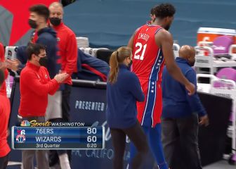 Triunfo de los Sixers ante los Wizards y lesión de Embiid
