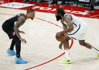 Harden, horrible en el tiro, rescata a los Nets ante Damian Lillard