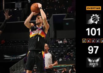 Los Suns se salvan por los pelos en un final loco ante los Hornets