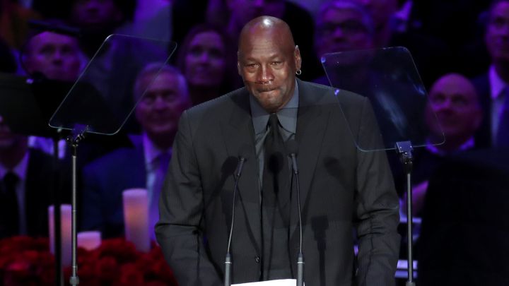 Michael Jordan, durante el homenaje a Kobe Bryant en el Staples Center.