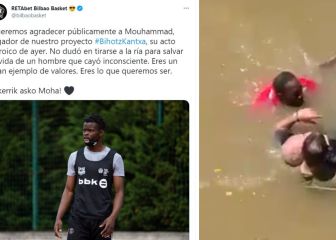 Uno de los héroes del rescate en la ría de Bilbao juega a baloncesto