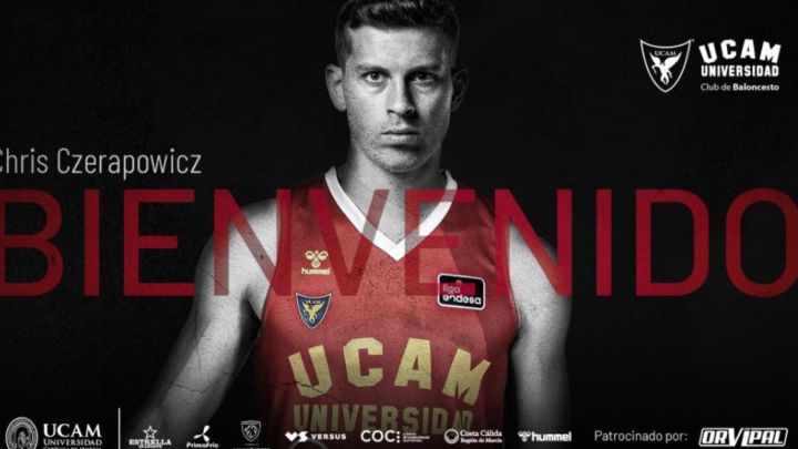 El UCAM Murcia, de la Liga Endesa, ha fichado al alero sueco Chris Czerapowicz, de 29 años y 2,02 metros de estatura. Procede del Monbus Obradoiro.